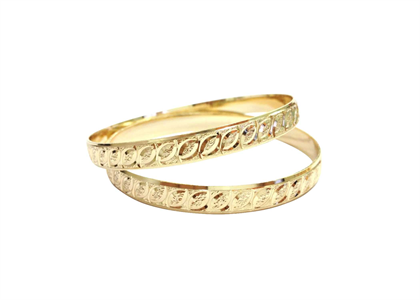 Gold Plated | Diamond Cut Bangles